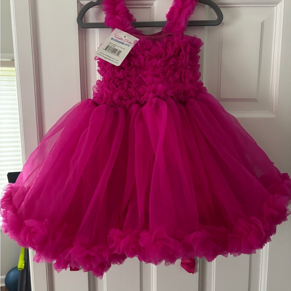 Ruffle Butts Fuchsia Ruffled Dress